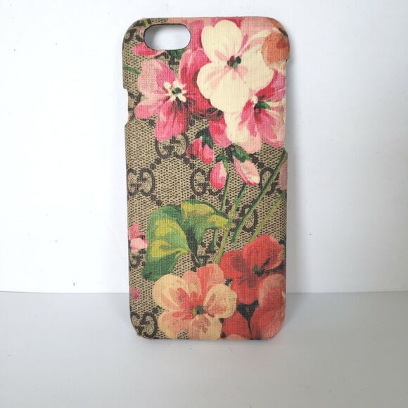 GUCCI Bloom iPhone 7 case by Alessandro Michele Floral Pink Gray